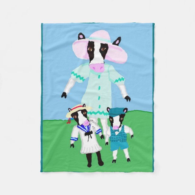 Moohug Design Fleece Blanket (Front)
