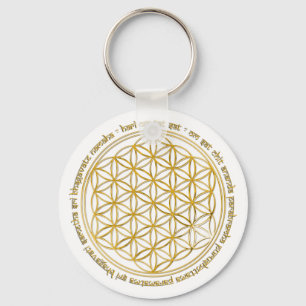 Moola Mantra / Blume Des Lebens Keychain