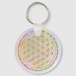 Moola Mantra / Blume Des Lebens   pastell Keychain