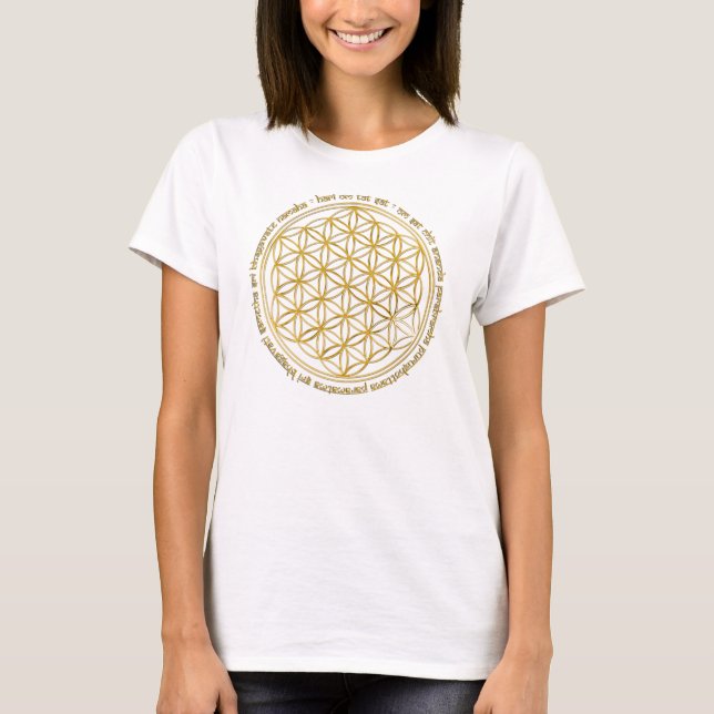 Moola Mantra / Blume Des Lebens T-Shirt (Front)