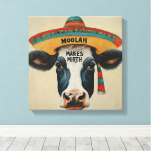 moolah make mirth Hispanic AStretched Canvas Print