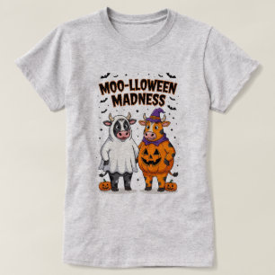 Moolloween Madness Funny Cow Halloween Tee