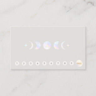 Moon 10 Punch Customer Loyalty Appointment Business Card