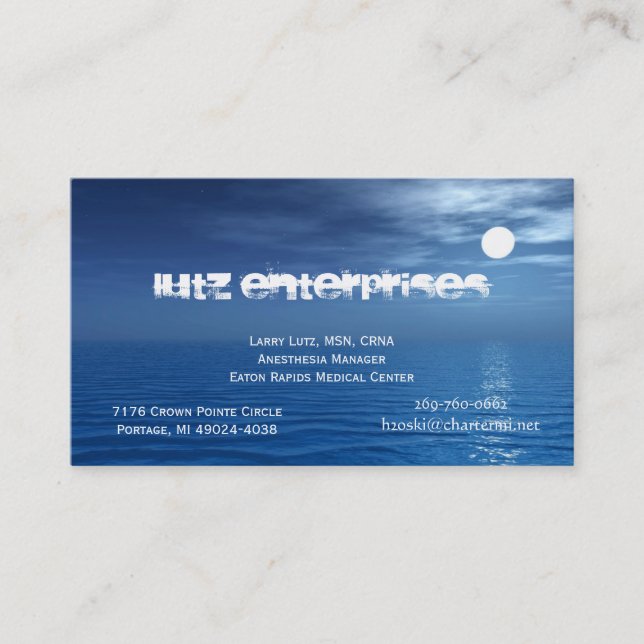 Moon 1 business card (Front)