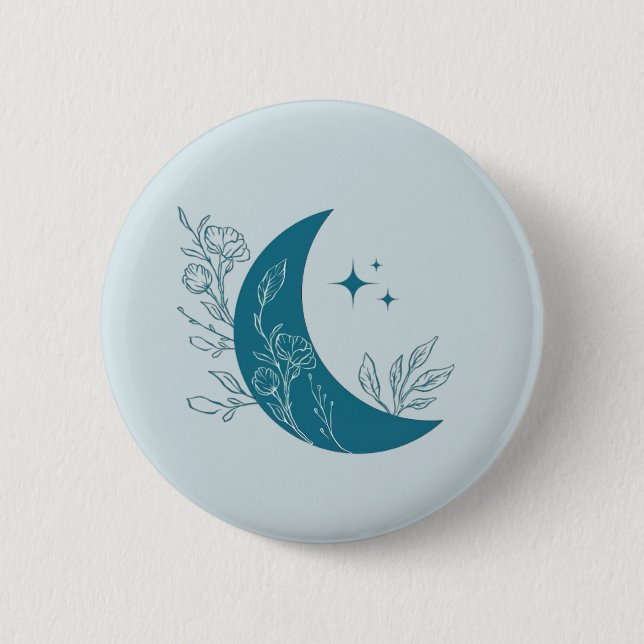 Moon 2 Inch Round Button (Front)