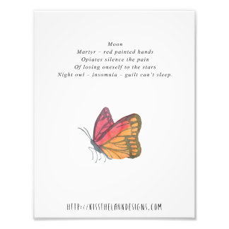 Moon - 8.5 x 11 Poetry Printable Photo Print