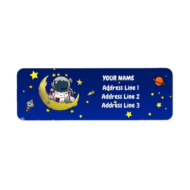 Moon Adventure Return Address Label (Front)