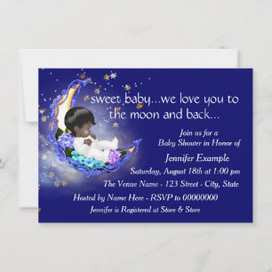 Moon and Back Baby Shower Invitation