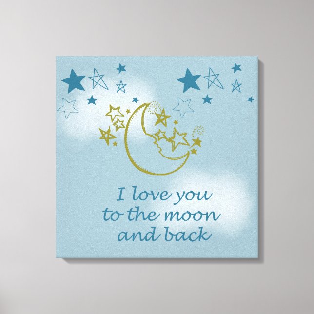 Moon and Back Canvas Print (Front)