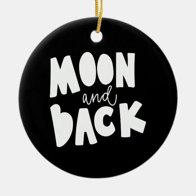 moon and back ceramic ornament (Front)