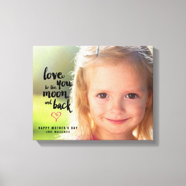 Moon and Back | Mother's Day Photo Canvas (Front)