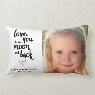 Moon and Back   Mother's Day Photo Pillow