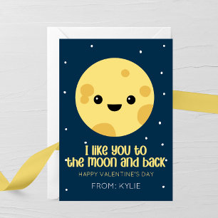 Moon and Back Valentine’s Day Card
