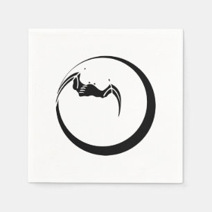 Moon and bat napkin