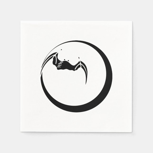 Moon and bat napkin (Front)