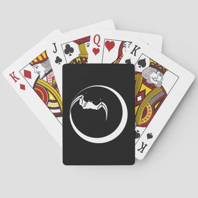 Moon and bat playing cards (Back)