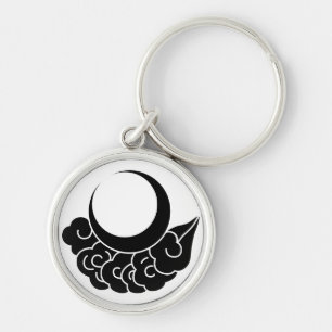 Moon and cloud keychain