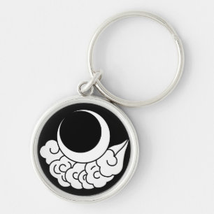Moon and cloud keychain