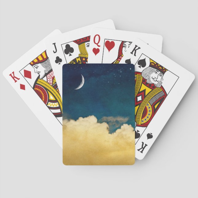 Moon And Cloudscape Playing Cards (Back)