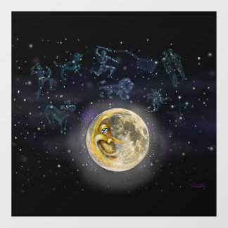 Moon and Constellations Window Cling