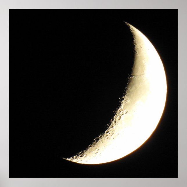 Moon and Craters Close up Photography Poster (Front)