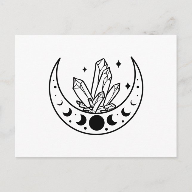 Moon And Crystal Postcard (Front)