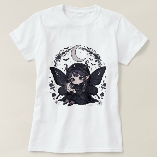 Moon and fairy design t shirt (Design Front)