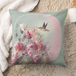 Moon And Flowers - Pillow