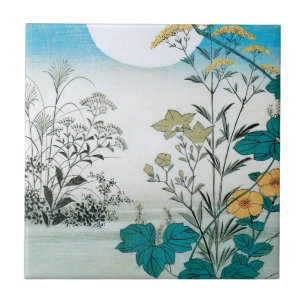 Moon and Flowers Tile