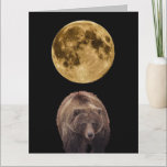 MOON AND GRIZZLY BEAR HAPPY BIG BIRTHDAY CARDS<br><div class="desc">FULL MOON AND GRIZZLY BEAR BIRTHDAY CARD. SUITABLE FOR FRAMING</div>