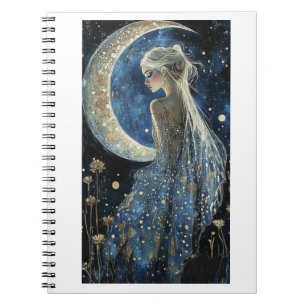 Moon and Lady design notebook