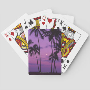 Moon and Palm Tree Playing Cards