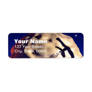 Moon and Plane Customizable Return Address Labels