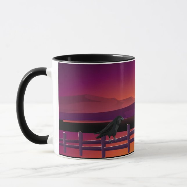 Moon and Ravens Mug (Left)