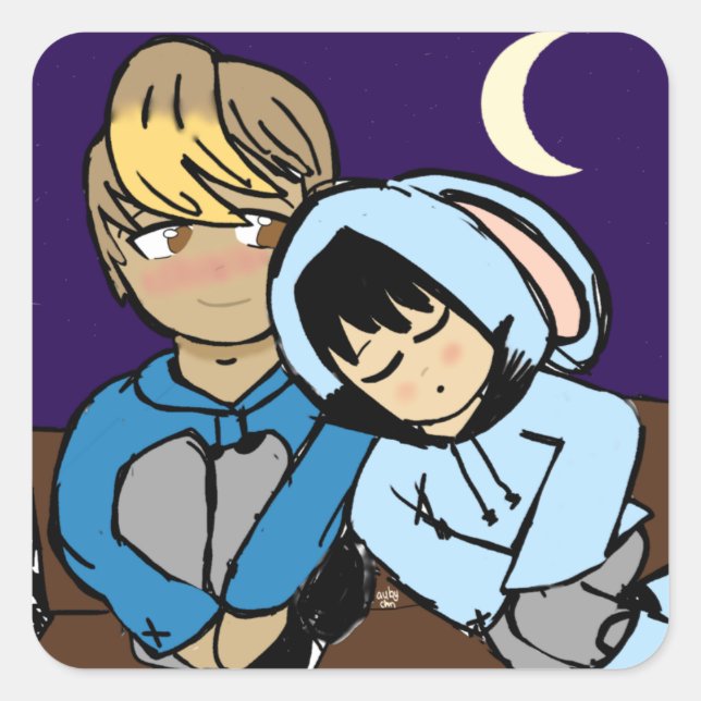 Moon and Rest sticker (Front)