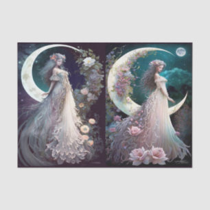 Moon and Roses Tissue Paper