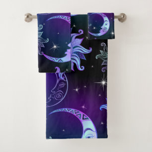 Moon and Star Bath Towel Set
