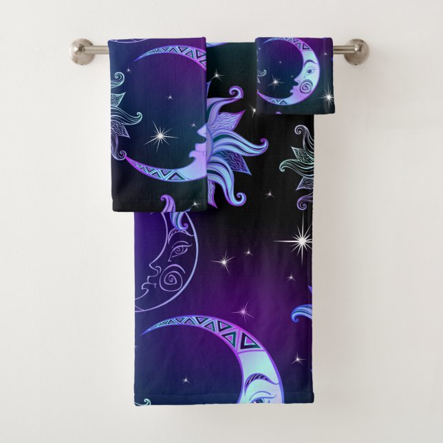 Moon and Star Bath Towel Set (Insitu)