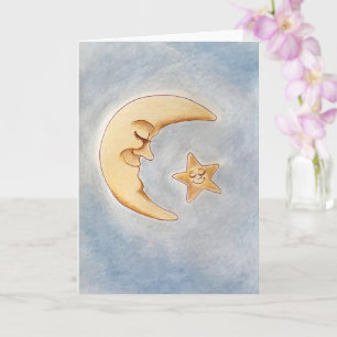 Moon and Star greeting card