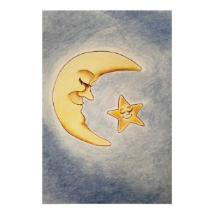 Moon and Star print