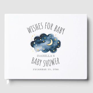 Moon and Stars Baby Shower Guest book