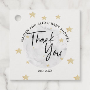Moon and Stars Baby Shower Neutral Favour Tags