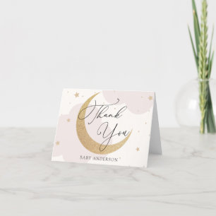 Moon and Stars Baby Shower Thank You Card