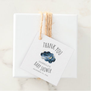 Moon and Stars Baby Shower Thank You Favour Sticke Favour Tags
