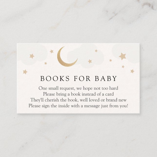 Moon and Stars Books for Baby insert card (Front)