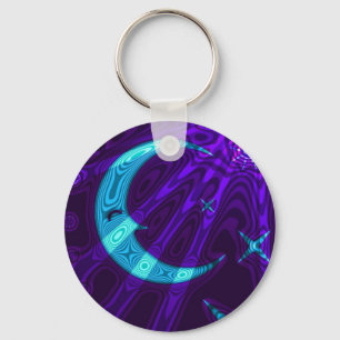 Moon and Stars/Fantasy Art/Keychain Keychain