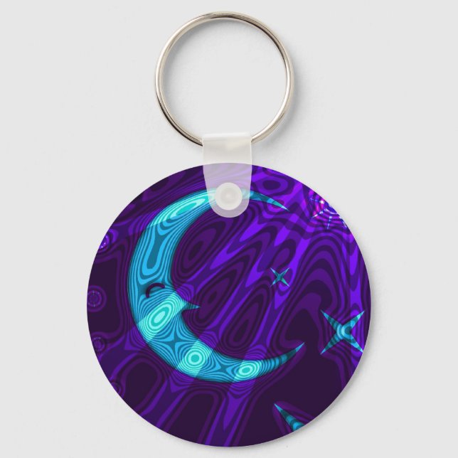 Moon and Stars/Fantasy Art/Keychain Keychain (Front)