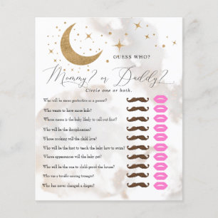 Moon and Stars Mommy Daddy Baby Shower Game
