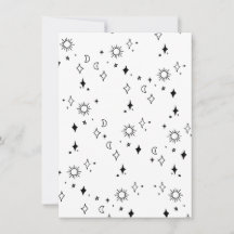 Moon And Stars Note Card