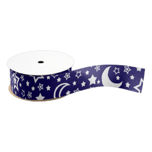 Moon and Stars Ribbon Grosgrain Ribbon
